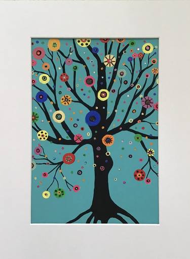 Original Pop Art Tree Paintings by Rosie Cunningham