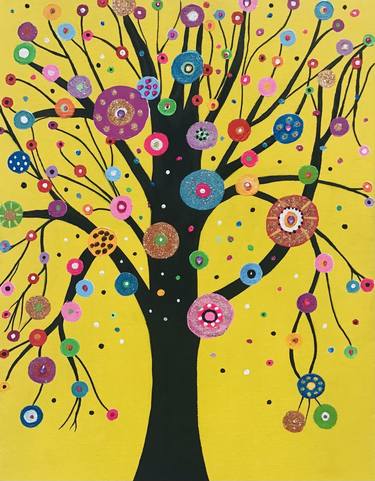 Print of Pop Art Tree Paintings by Rosie Cunningham