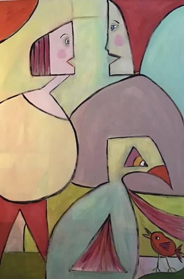 Original Abstract Women Paintings by Rosie Cunningham