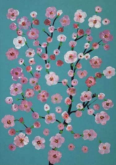 Original Abstract Botanic Paintings by Rosie Cunningham