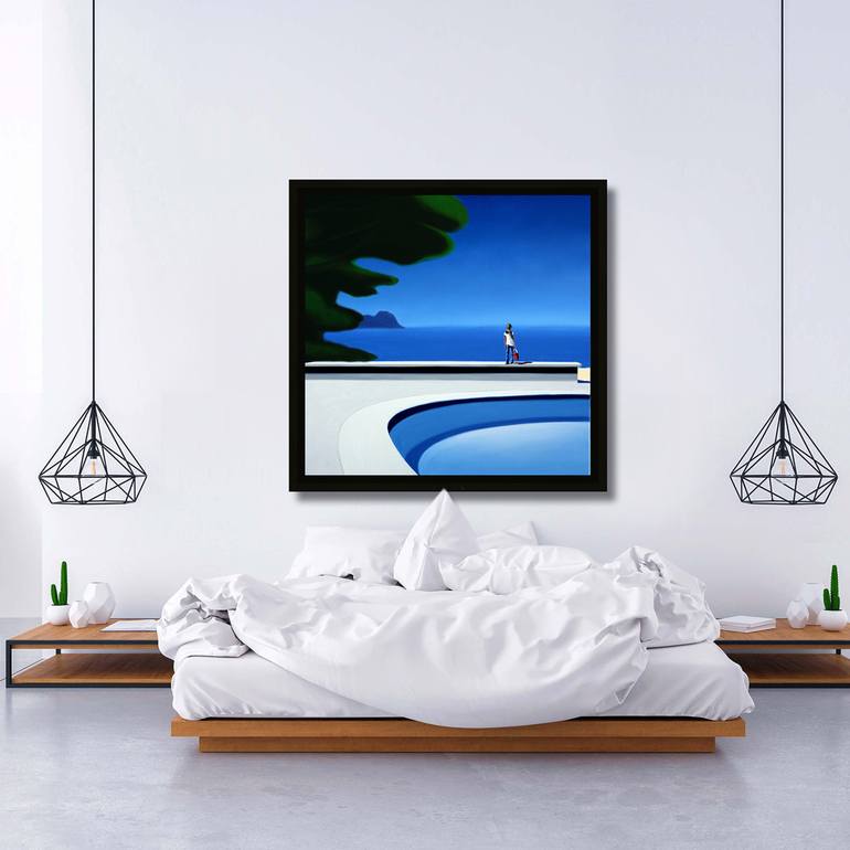 Original Figurative Seascape Painting by Hugo Pondz