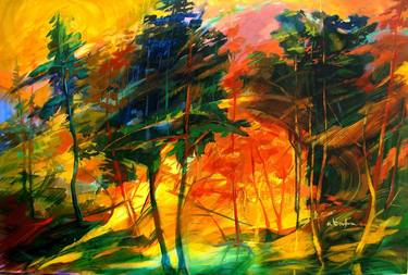 Original Expressionism Landscape Paintings by Mykola Kocherzhuk