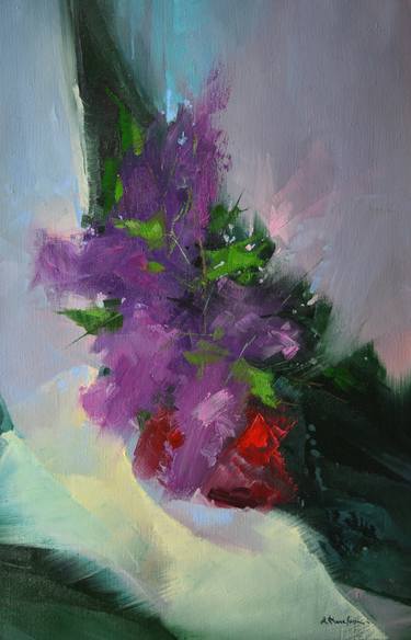 Original Abstract Floral Paintings by Mykola Kocherzhuk