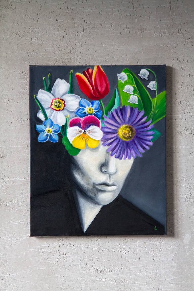 Original Modernism People Painting by Laura ŽAliauskaitė