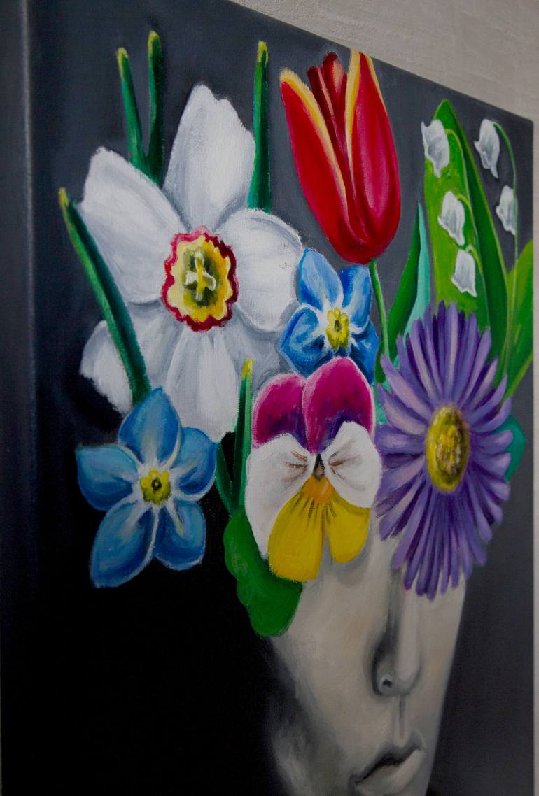 Original Modernism People Painting by Laura ŽAliauskaitė
