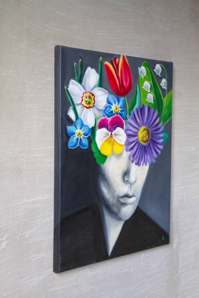 Original Modernism People Painting by Laura ŽAliauskaitė