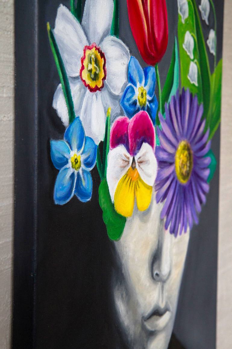Original Modernism People Painting by Laura ŽAliauskaitė