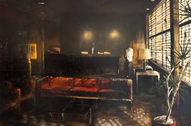 Original Figurative Interiors Paintings by Jarik Jongman