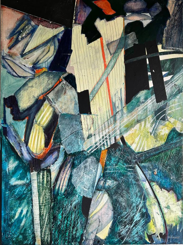 Original Abstract Beach Painting by William Kendall
