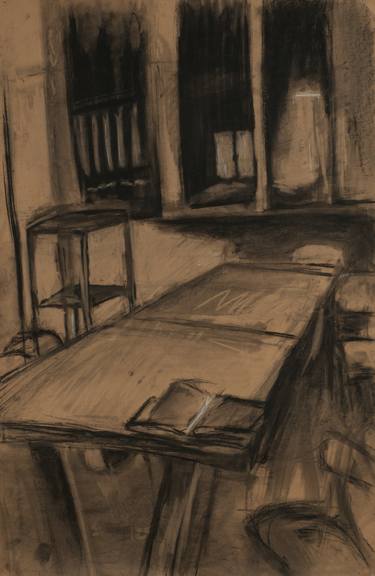 Original Abstract Interiors Drawing by Colin Apgar