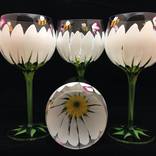 It's a Tulip Party! Yellow Tulip Wine Glass - Painted Base