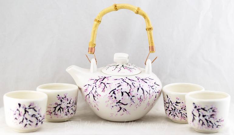 Blown glass teapot Love Story - 8 cups