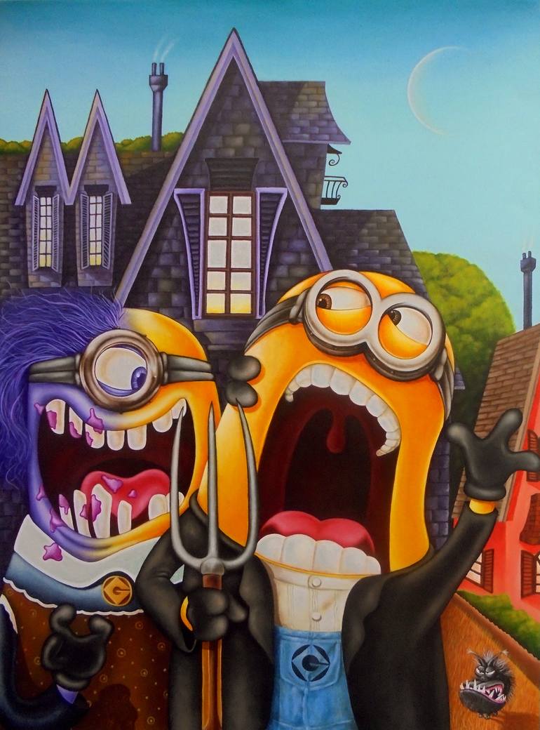 american gothic parody minions