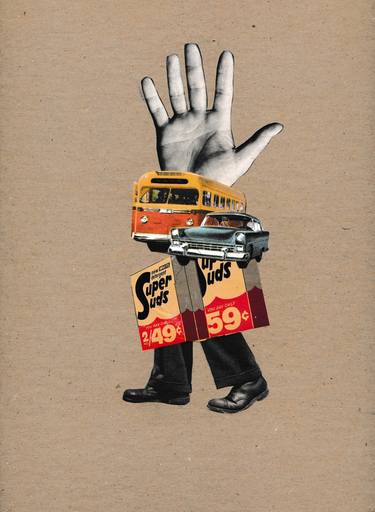 Original Contemporary Transportation Collage by James Faulkner