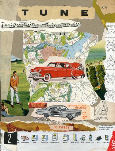 Original Car Collage by James Faulkner