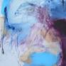 Large abstract oil painting on 510 gr paper. Only the finest oil paints were used.

It comes to you ready to hang and framed with simple modern white box frame, with the hook on the back.
It's framed without a glass on it in order to reduce shipping costs and avoid damaging in transport.