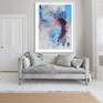 Large abstract oil painting on 510 gr paper. Only the finest oil paints were used.

It comes to you ready to hang and framed with simple modern white box frame, with the hook on the back.
It's framed without a glass on it in order to reduce shipping costs and avoid damaging in transport.