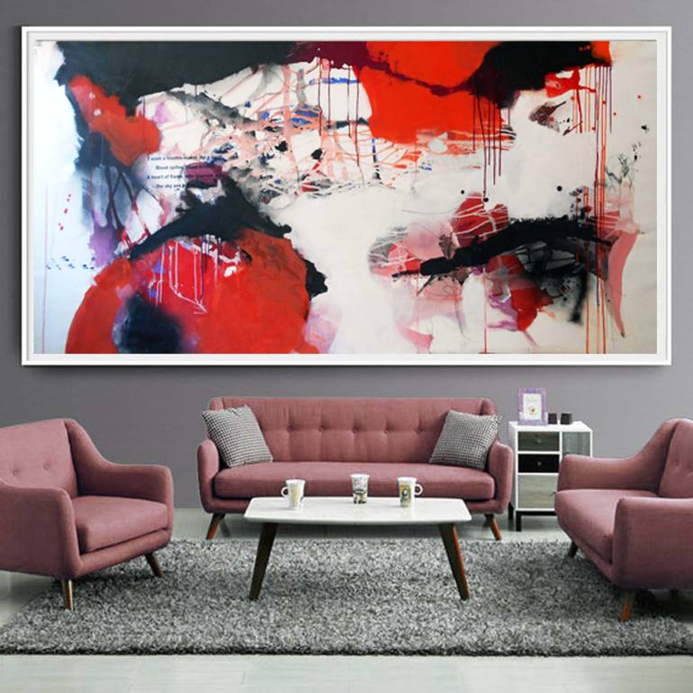 Original Abstract Expressionism Abstract Painting by Gugi Goo