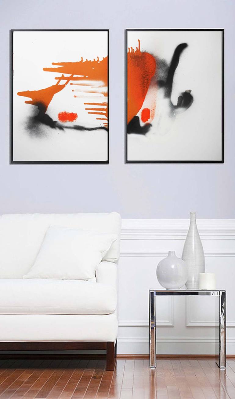 Original Abstract Expressionism Abstract Drawing by Gugi Goo
