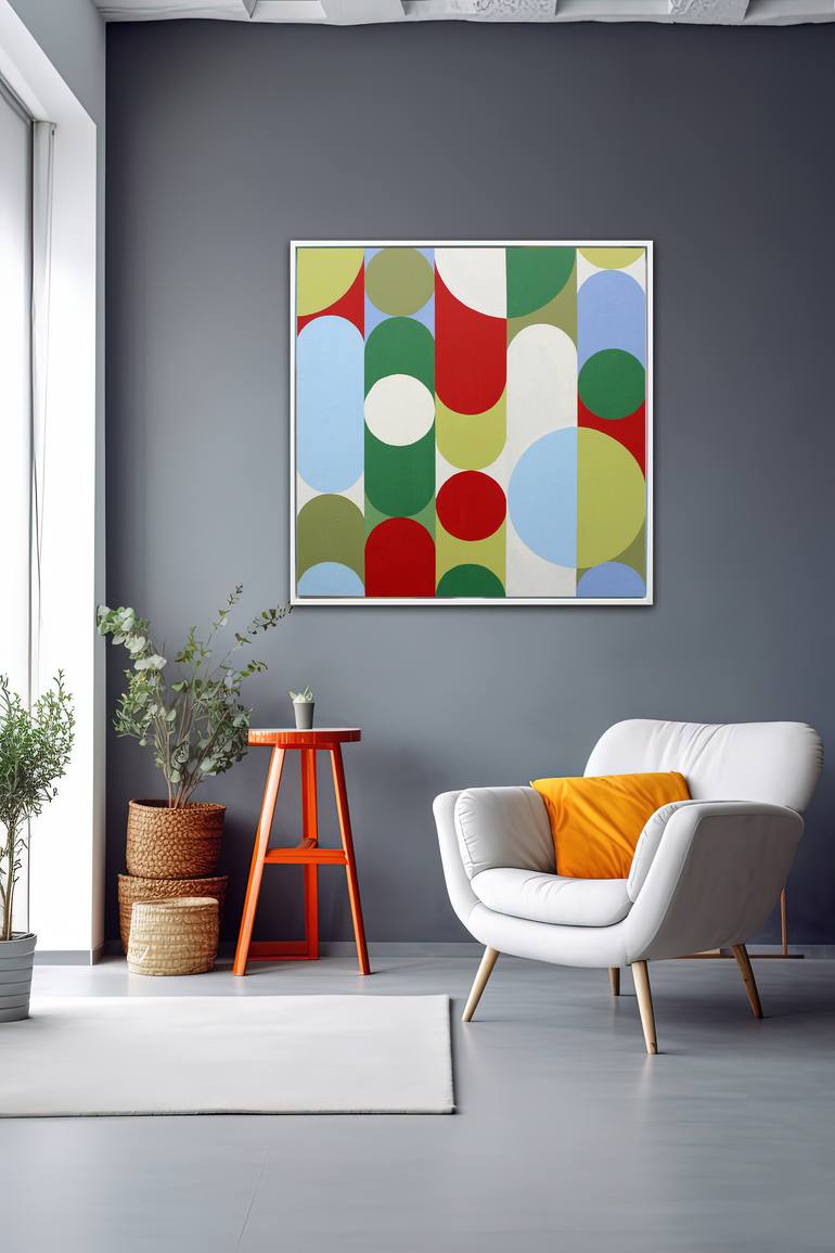 Original Abstract Geometric Painting by Andy Watt
