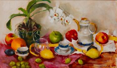 Print of Expressionism Still Life Paintings by Meliha Trako