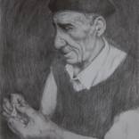 Old man with a cigar by Meliha Trako