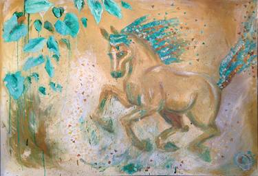 Original Expressionism Horse Paintings by Marina Mana Petersen