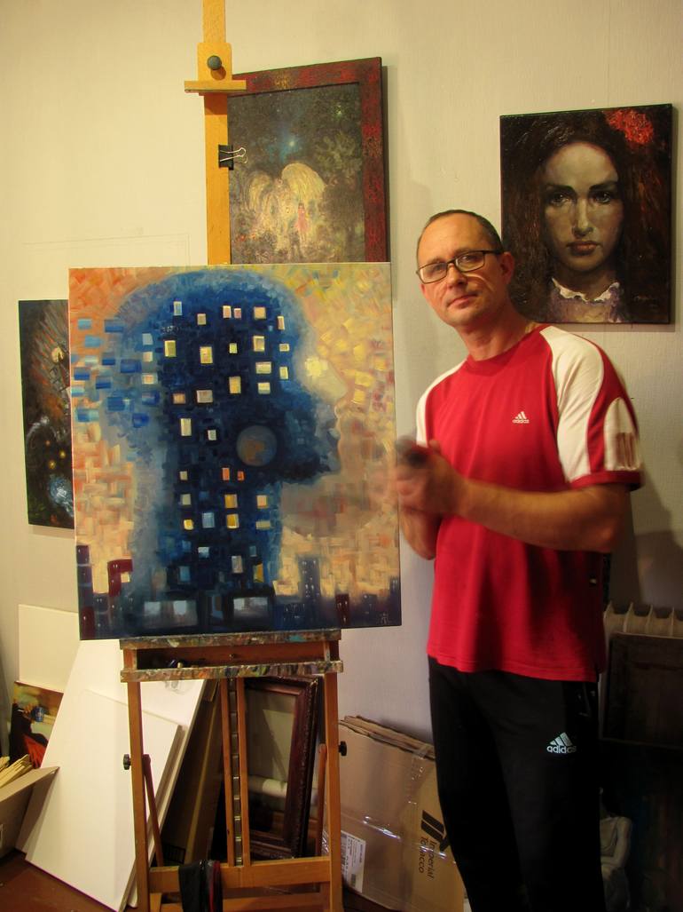 Original Conceptual Fantasy Painting by Alexandr Zhuravliov