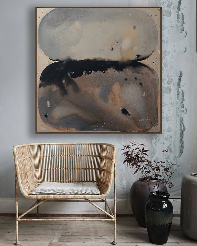 Original Abstract Expressionism Abstract Painting by Cristina Golovatic
