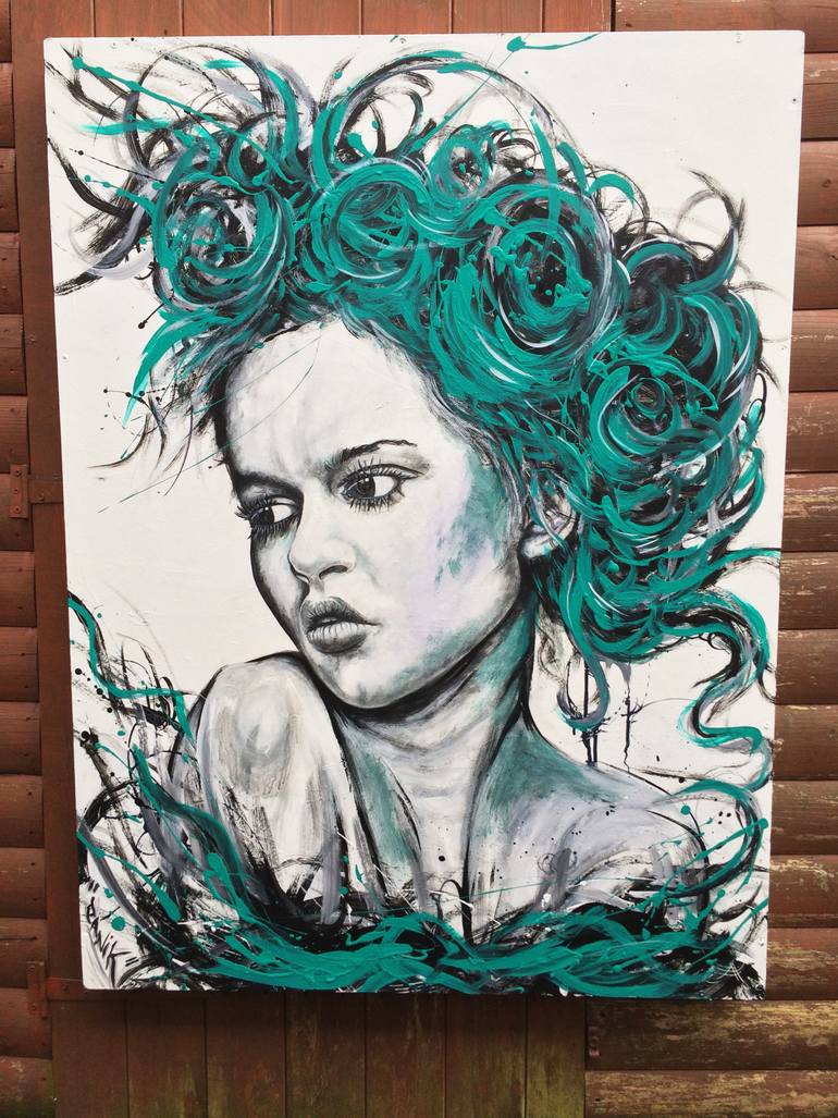 Original Figurative Graffiti Painting by Robert Carlton