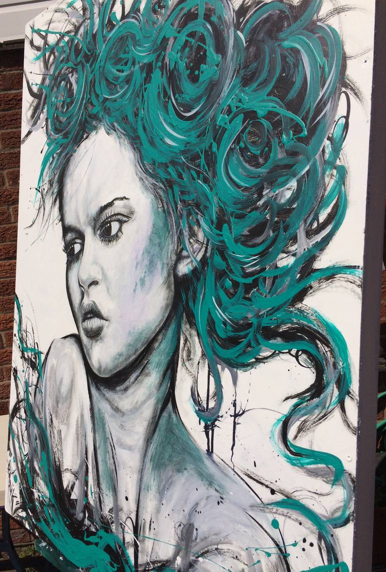 Original Figurative Graffiti Painting by Robert Carlton