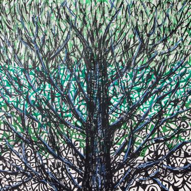 Print of Abstract Tree Paintings by Elena Birkenwald