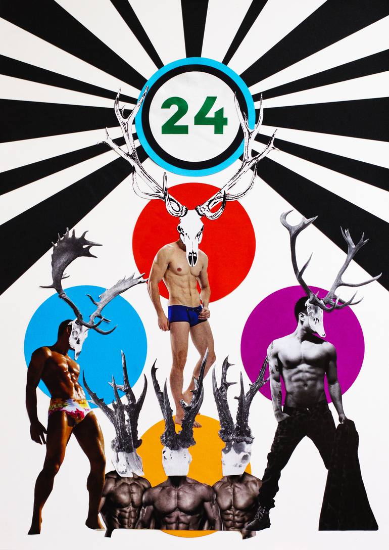 24 – O Número do Viado Collage by Silvio Severino | Saatchi Art