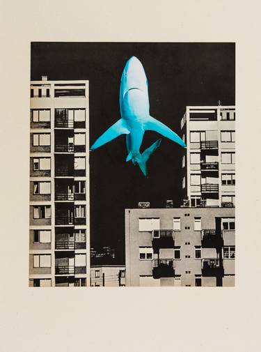 Original Dada Architecture Collage by Silvio Severino