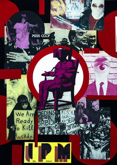 Original Dada Politics Collage by Silvio Severino