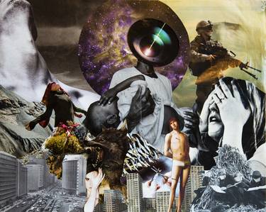 Original Surrealism Political Collage by Silvio Severino