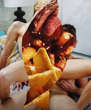 Original Abstract Erotic Collage by Silvio Severino