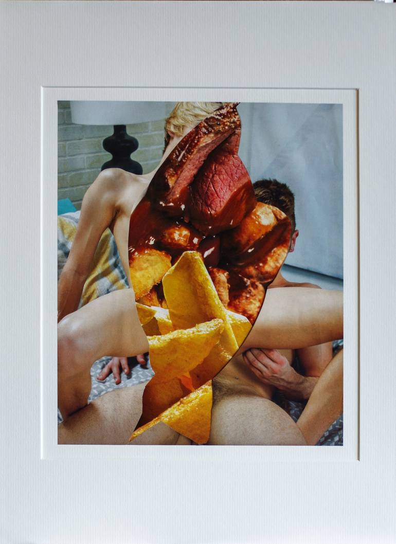 Original Abstract Erotic Collage by Silvio Severino