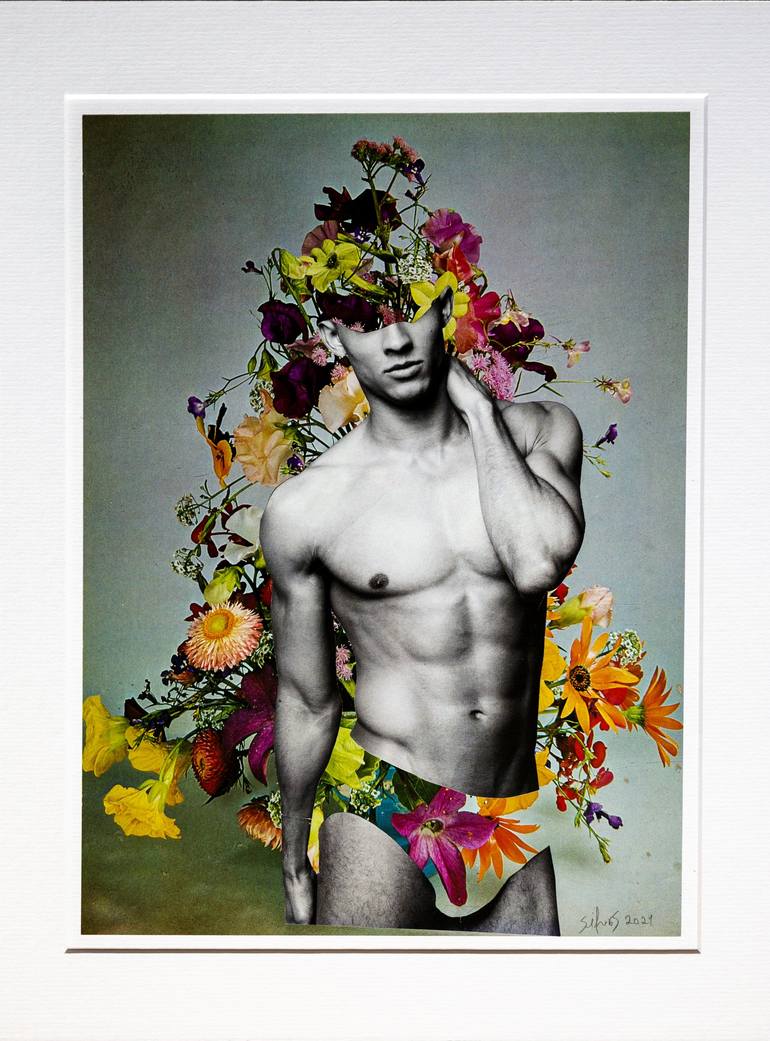Original Surrealism Erotic Collage by Silvio Severino
