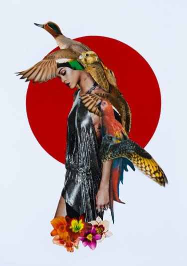 Original Surrealism Pop Culture/Celebrity Collage by Silvio Severino
