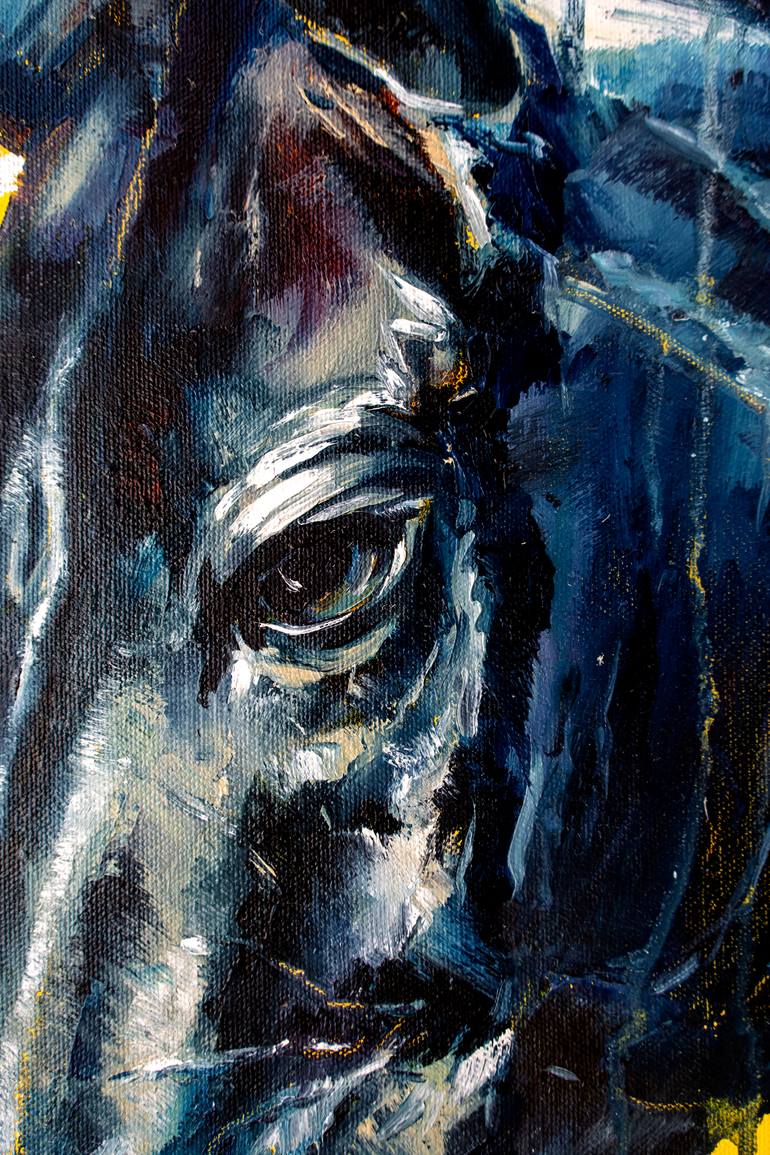 Original Expressionism Horse Painting by Anna Ravliuc