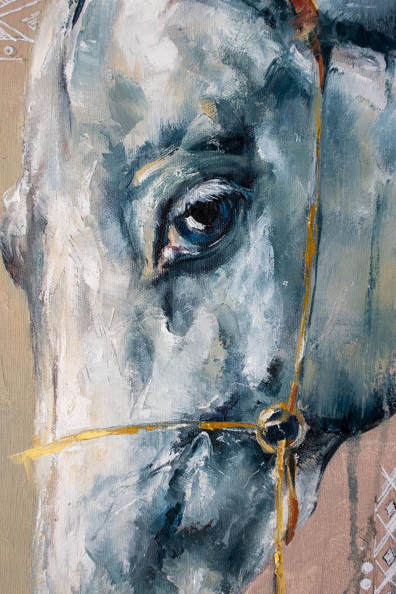 Original Figurative Horse Painting by Anna Ravliuc