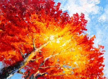 Original Abstract Tree Paintings by Anna Ravliuc