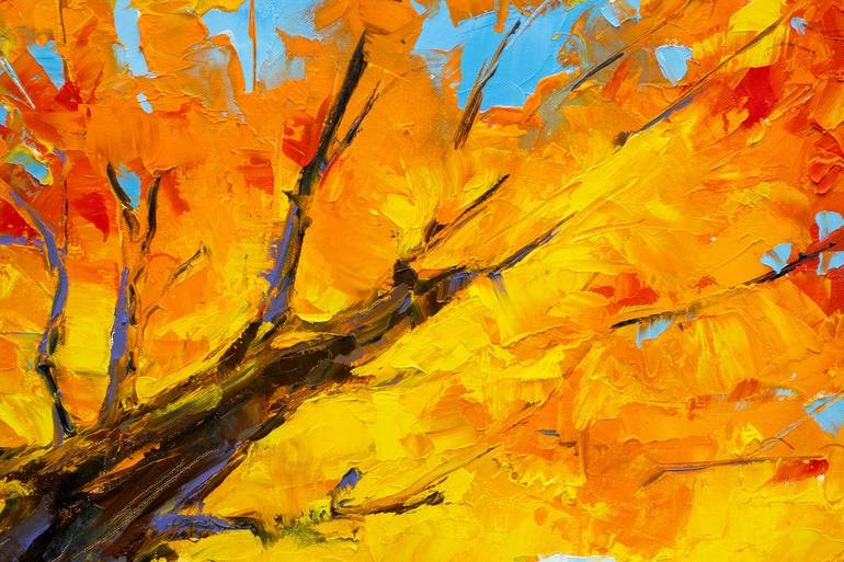 Original Abstract Seasons Painting by Anna Ravliuc