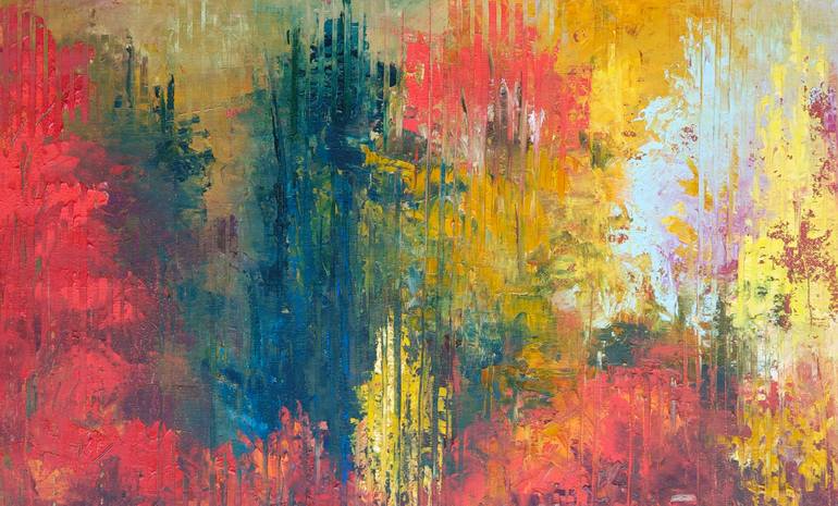 Original Abstract Landscape Painting by Anna Ravliuc