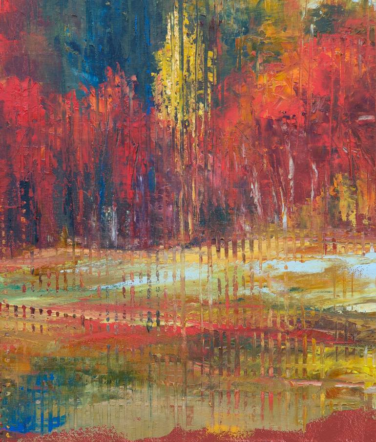 Original Abstract Landscape Painting by Anna Ravliuc