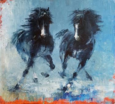 Original Fine Art Horse Paintings by Anna Ravliuc