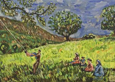 Print of Impressionism Landscape Paintings by Juan Gabriel Ruiz