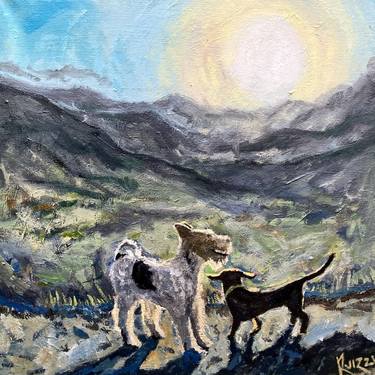 Original Figurative Dogs Paintings by Juan Gabriel Ruiz