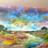 clouds over the river by Munir Alubaidi